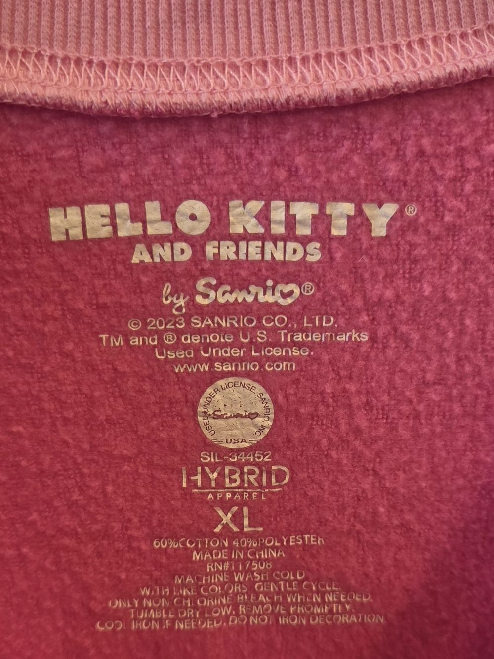 Hello Kitty & Friends Womens Pink Sweatshirt - Picture 3 of 3